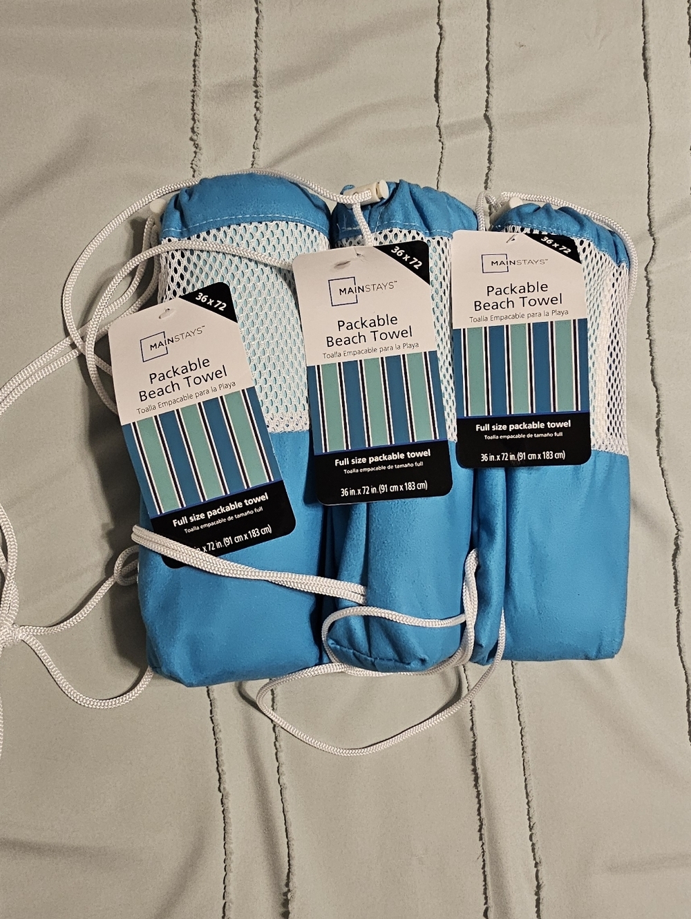 Mainstays Packable Beach Towels (3)